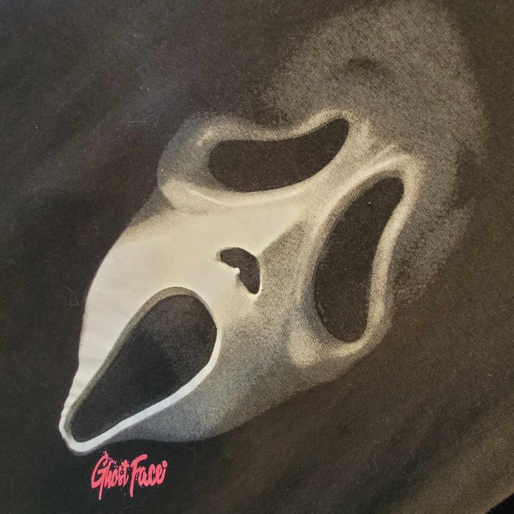 Ghost Face Scream Movie Horror Villain Black T-shirt Unisex M (38 / 40) - Picture 2 of 12